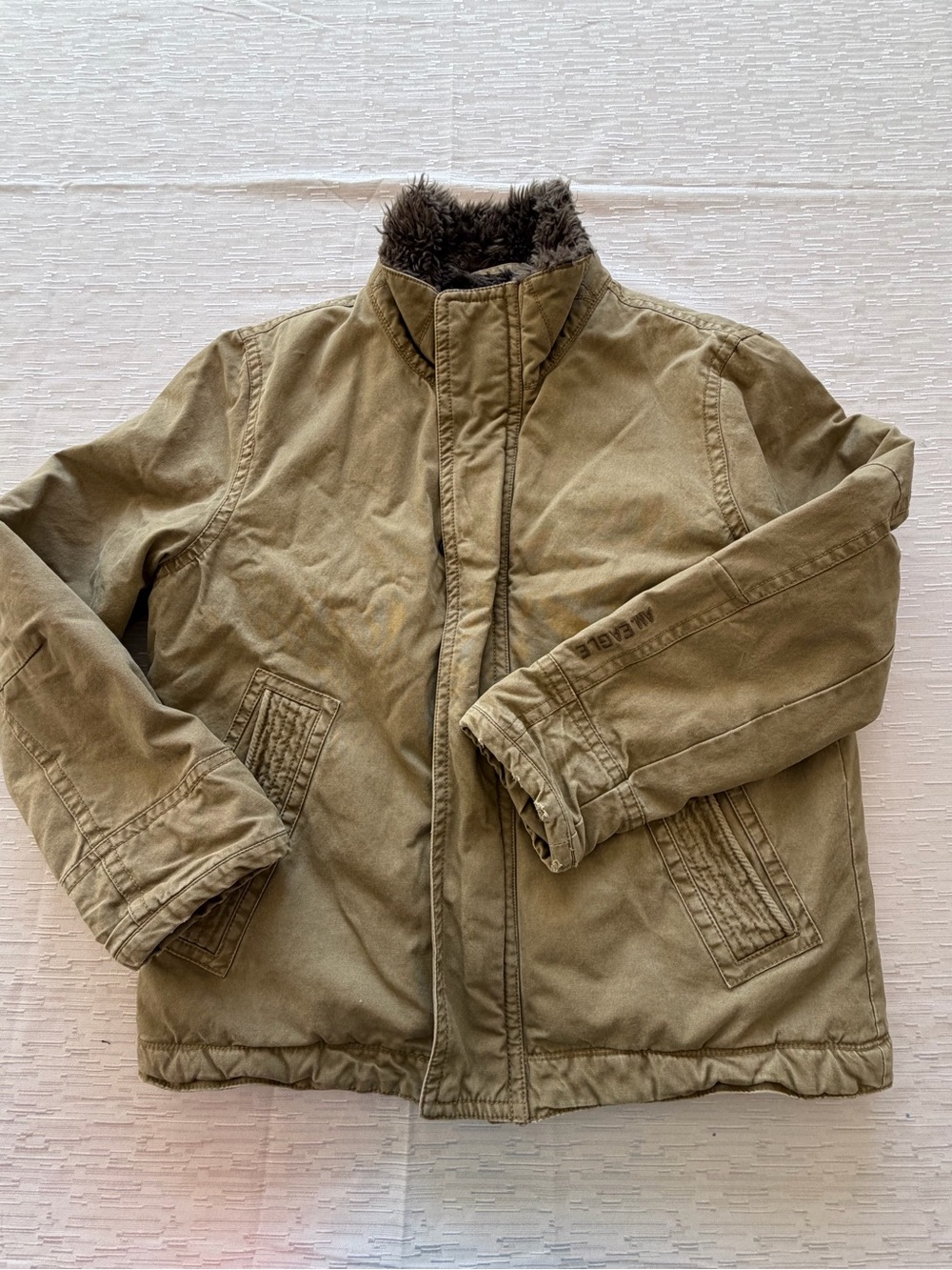 American Eagle outfitters Men's Khaki Insulated Winter Jacket size L